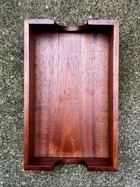 Wood Serving Tray in Rich Brown - 5.5” x 9”